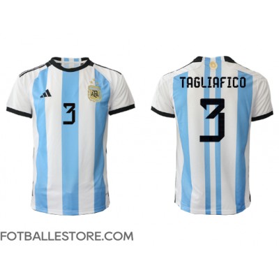 Argentina Nicolas Tagliafico #3 Hjemmedrakt VM 2022 Kortermet